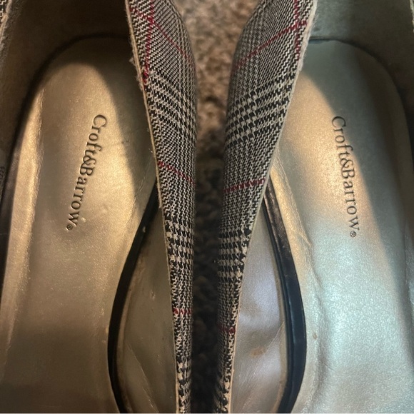 Croft & Barrow Women's Checkered Heels - Gray and Red Z9 - Picture 6 of 14